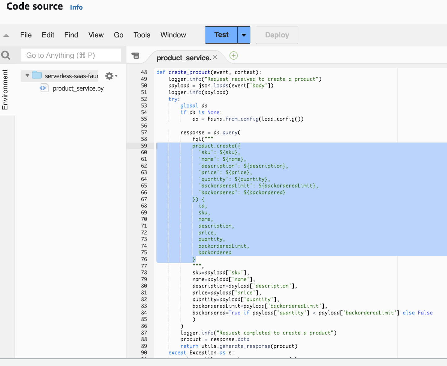 Create Product Code