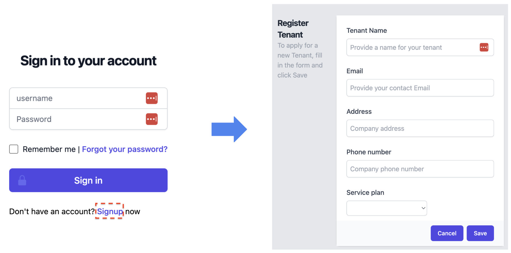 Self register