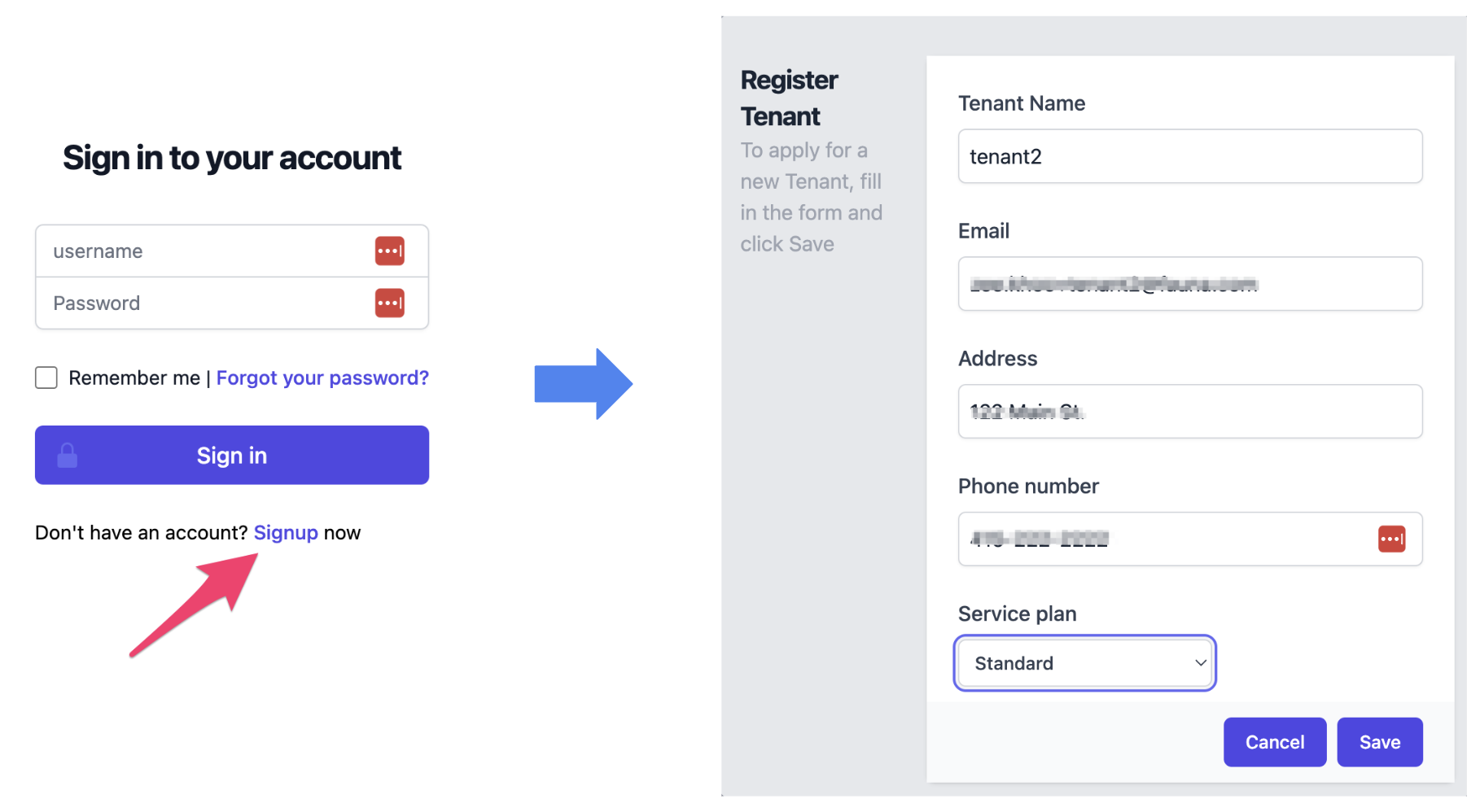 Self register