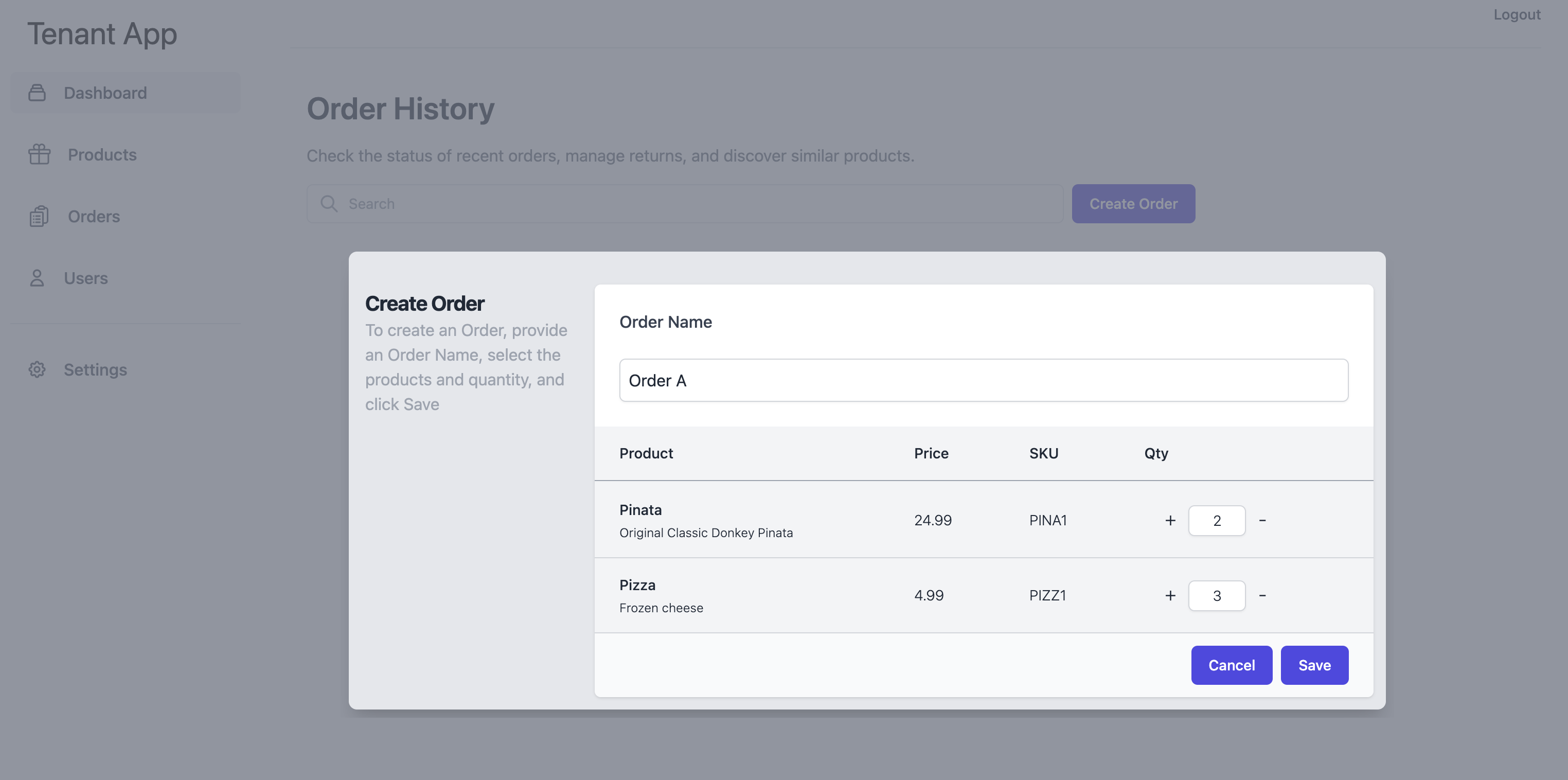 Create Order
