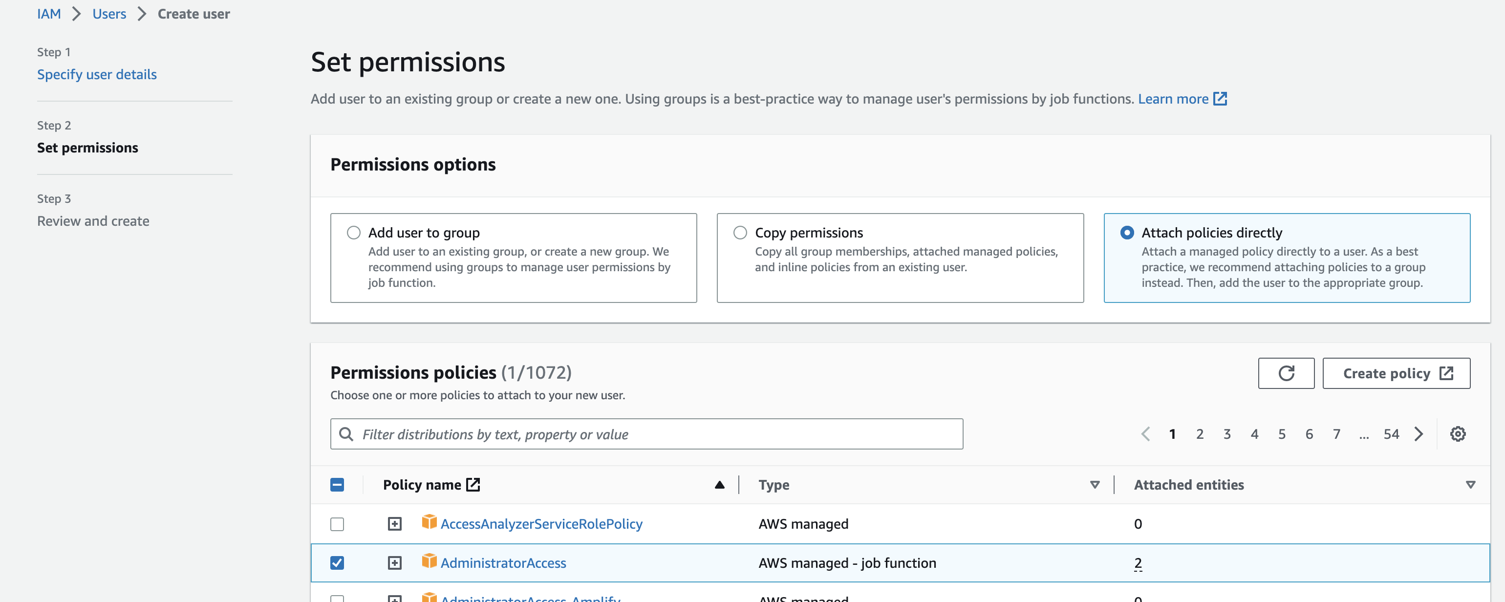 Attach Policy
