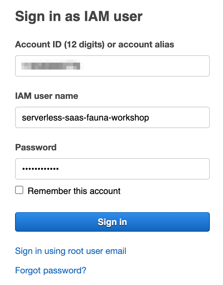 IAM User Login